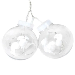 Niskonapięciowe lampki sople zakończone kulami z małymi kulkami 120led multi 3m+pilot