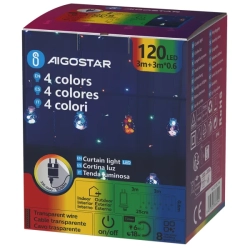 Niskonapięciowe lampki sople zakończone kulami z małymi kulkami 120led multi 3m+pilot