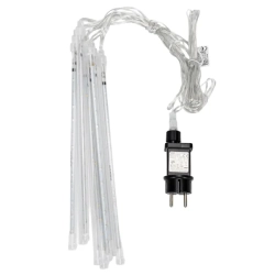 Niskonapięciowe 30-centymetrowe lampki świąteczne deszcz 8 meteorytów-multikolor 5+3m