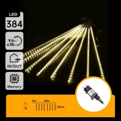 Niskonapięciowe 30-centymetrowe lampki choinkowe deszcz 16 meteorytów-ciepłe 10m+3