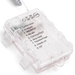 Lampki choinkowe sznur 150 led na baterie 15 m zimne 8 trybów