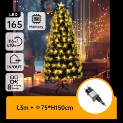 Niskonapięciowa choinka światłowodowa 165 led wys. 150cm, ciepła biel — zdjęcie 3