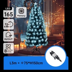 Niskonapięciowa choinka światłowodowa 165 led wys. 150 cm, błękit