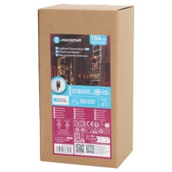 Niskonapięciowy Mikołaj na świecącej drabinie 1,6 m zimny