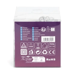 Zewnętrzne lampki choinkowe kryształowe kulki 100led Zimne 10m+3m