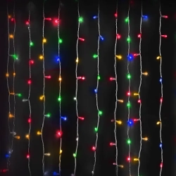 Zewnętrzna kurtyna 100led RGBY kolor+ciepła 1m * 1m
