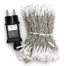 Zewnętrzne lampki choinkowe kurtyna 200LED Ciepła biel, 2x2m 10 pasków