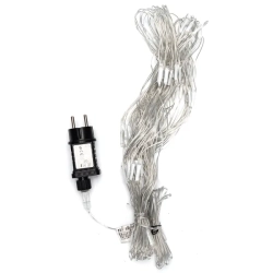 Niskonapięciowe lampki choinkowe siatka 100led Ciepła biel 1,5x1,5m