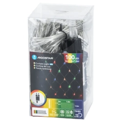 Niskonapięciowe lampki choinkowe siatka 100led RGBY1,5 * 1,5m(kolor+ciepła)