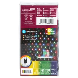 Niskonapięciowe lampki choinkowe siatka 100led RGBY1,5 * 1,5m(kolor+ciepła)