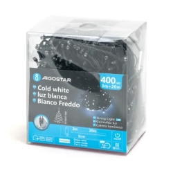 Niskonapięciowe lampki choinkowe sznur 200led Zimna biel, 20m - zdjęcie 6