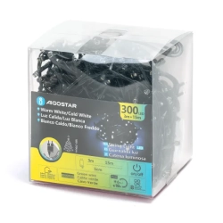 Niskonapięciowe lampki choinkowe 300led Ciepłe z Zimnym 15m