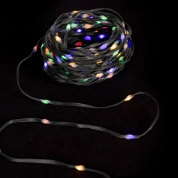 Niskonapięciowe lampki choinkowe 200 led płaskie RGBY 20m kolor+ciepłe