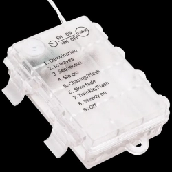 Lampki choinkowe na 3 baterie AA różowe 100LED 10M