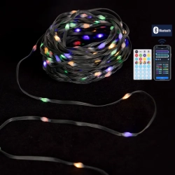 Zewnętrzne lampki choinkowe płaskie 100LED na Bluetooth RGBIC 10 m