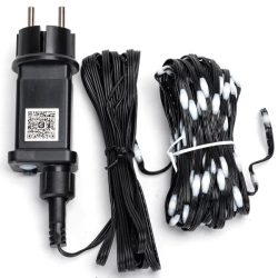 Zewnętrzne lampki choinkowe płaskie 100LED na Bluetooth RGBIC 10 m