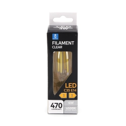 Żarówka LED Filament Przezroczysta C35 E14 4W