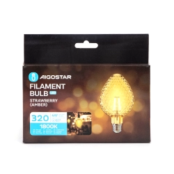 Żarówka ozdobna LED filament truskawka E27 4W wyjątkowa i stylowa