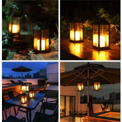 Latarenka Ogrodowa Solarna - Ciepła 28cm Lampion Znicz