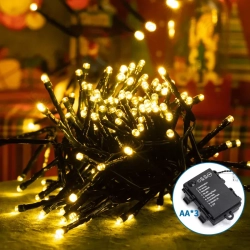 Lampki choinkowe sznur na 3 baterie AA 200LED 5M ciepłe Aigostar
