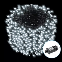 Niskonapięciowe lampki choinkowe 200led Zimna biel 10m+3