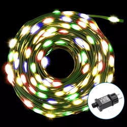 Niskonapięciowe lampki choinkowe 100 LED multikolor 10 m dla świątecznego klimatu