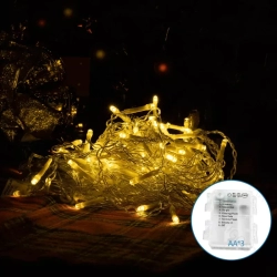 Lampki choinkowe siatka 200led na 3 baterie AA, Ciepła biel, 3m * 3m