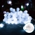 Lampki choinkowe mleczne kulki 25 LED 2,5m na 3 baterie AA zimne światło praktyczne i efektowne