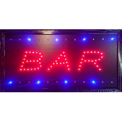 Animowana tablica LED z napisem BAR 50x25cm bar