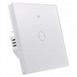 Włącznik szklany dotykowy WIFI Smart czarny/biały