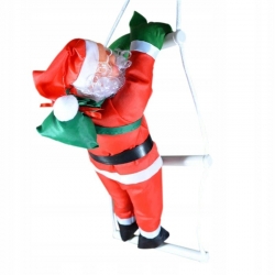 Mikołaj na drabinie gwiazdor 40cm ozdoba świąteczn