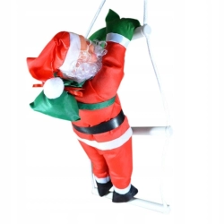 Mikołaj na drabinie gwiazdor 40cm ozdoba świąteczn