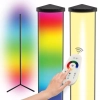 Lampa podłogowa LED RGBW 20W 140cm czarna kolorowe