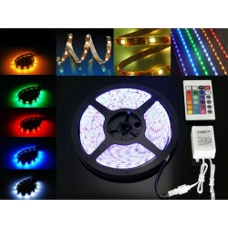 ZESTAW TAŚMA 5m/300 LED RGB 5050-MULTIKOLOR w-wa
