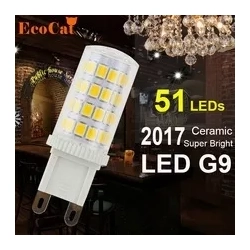 ŻARÓWKA DIODOWA G-9 51 led 7W ciepła 500 lm