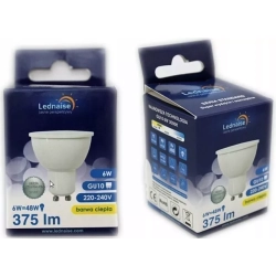 ŻARÓWKA DIODOWA GU10 6W 375LM CIEPŁA/ZIMNA