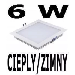 PANEL, PLAFON DIODOWY LED 6 W ZIMNY/CIEPŁY