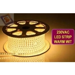 TAŚMA LED DIODA5050 20 METRÓW 230V CIEPŁA IP68 WWA