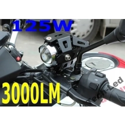 HALOGEN MOTOCYKLOWY LED CREE+WŁĄCZNIK 3000LM W-WA