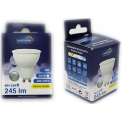 ŻARÓWKA DIODOWA GU10 4W 245LM CIEPŁA/ZIMNA W-WA