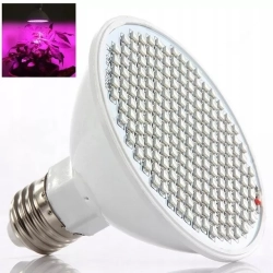 MOCNA ŻARÓWKA LED E27 GROW 200led DO UPRAWY ROŚLIN