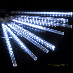 LAMPKI SOPLE METEORY 152 LED 30 CM BIAŁE