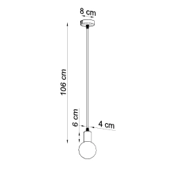 Lampa wisząca EDISON czarna