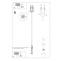 Lampa wisząca EDISON czarna