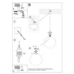 Lampa wisząca UGO 40 chrom