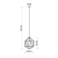 Lampa wisząca GASPARE czarna