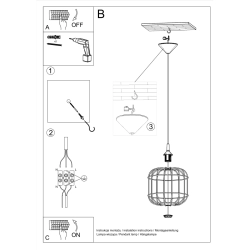 Lampa wisząca CELTA biała