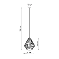 Lampa wisząca DEMI biała