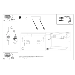 Plafon QUAD MAXI biały