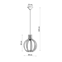 Lampa wisząca ARANCIA naturalne drewno